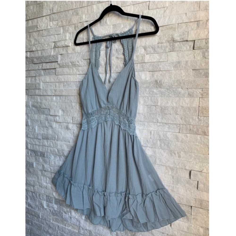 Dusty Blue Mini Dress - Picture 2 of 8
